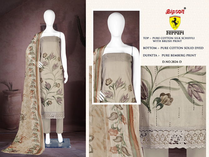 Ferrari 2824 By Bipson Cotton Silk Dress Material Wholesale Shop In Surat
